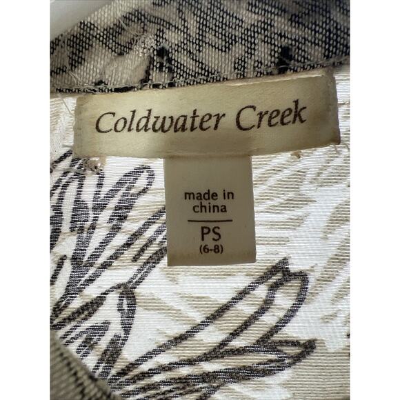 Coldwater Creek Floral Women's Button Down Collard Top Shirt Small Petite - Picture 7 of 9